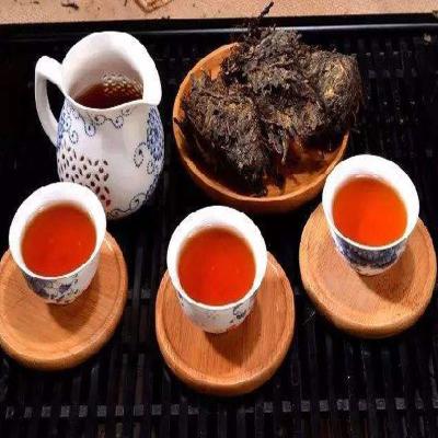 China Custom Packaging Healthy Anhua Dark Tea Brick For Modulation Morning Tea for sale