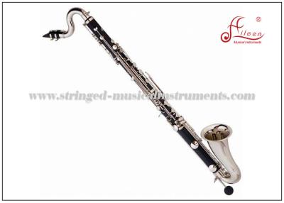 China Hard Rubber Woodwind Bass Clarinet Instrument , 19 Keys Bb Clarinet Music Instrument for sale