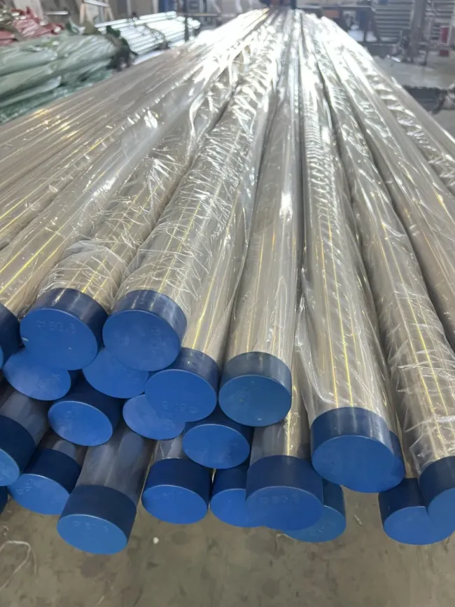 Stainless Steel Sanitary Pipe Round Bead Crushed Polished Welded for Pharmacy (HDP-001)
