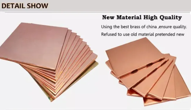 High Quality Copper Plate Copper Sheet 99.9% Purity Made in China