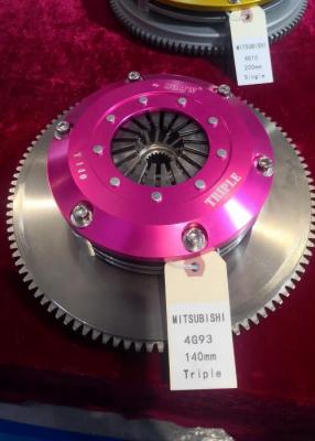 China 4140 Steel Triple Plate Car Clutch Kits Fit 140mm Mitsubishi 4G93 for sale