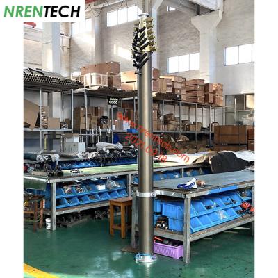 China 12m pneumatic telescoping mast for antenna 30kg payloads 2.55m closed height for sale
