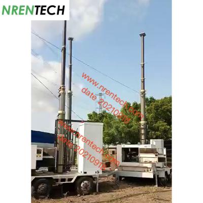 China 15m mobile telescoping mast 350kg payloads for COW (Cell On Wheels) Telecom tower for sale