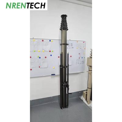 China 15m Aluminum Mobile Crank Up Telescoping Mast 10kg payloads for sale