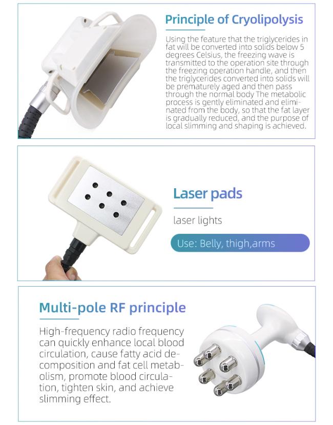Weight Loss Beauty Equipment V9 Power Multi Function 5 In 1 Rf Massage Shape Slimming Machine Bella Shape with Cryo