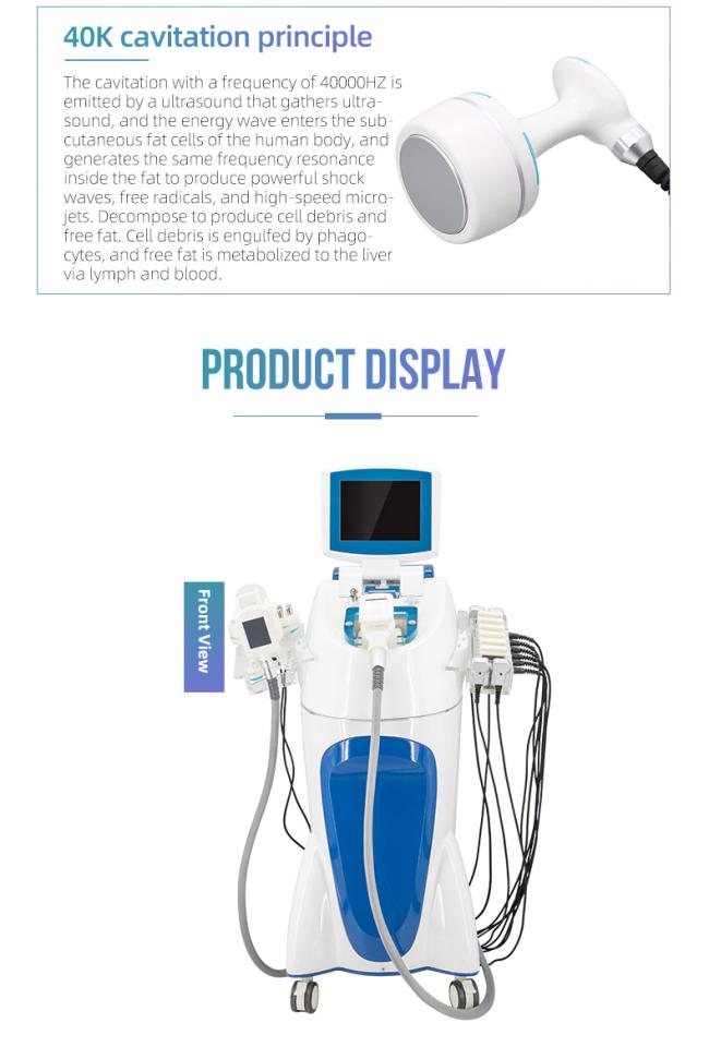 Weight Loss Beauty Equipment V9 Power Multi Function 5 In 1 Rf Massage Shape Slimming Machine Bella Shape with Cryo