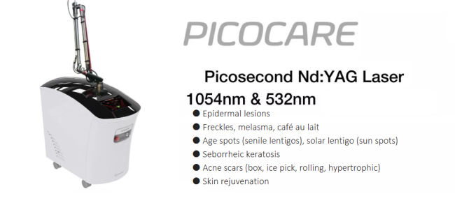 S.Korea Pico Care Laser Machine Q Switched Picosecond ND Yag for Skin Tattoo Removal 1064 532 755 nm Pigment Laser