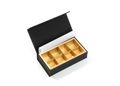 Chine Boîtes noires d'emballage alimentaire de carton, boîtes rigides magnétiques à chocolat à vendre