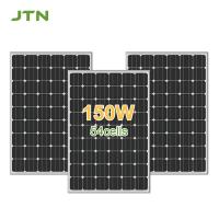 Quality 18V 24V Black Mono Crystalline Solar Cell Thin Film PV Panels 150W 160W 170W for sale