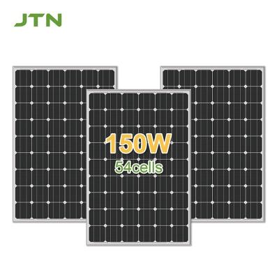 China 18V 24V Black Mono Crystalline Solar Cell Thin Film PV Panels 150W 160W 170W 180W for sale