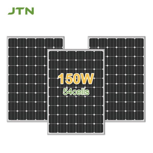 Quality 18V 24V Black Mono Crystalline Solar Cell Thin Film PV Panels 150W 160W 170W 180W for sale