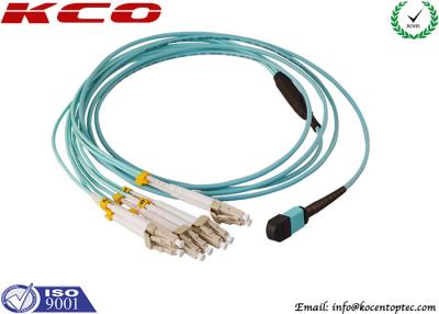 China Single Mode MPO MTP Patch Cord 8 Cores LC 10G OM3 Patch Cord for sale