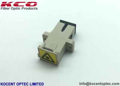 China Multimode Beige Fiber Optical Adapter Automatic Shutter Dusty Cap OM1 OM2 OM3 OM4 OM5 for sale