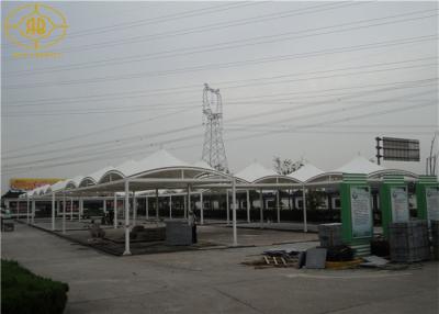 China Fabric Roof Car Parking Tent Custom Size PVDF Membrane For Shelter Garage for sale