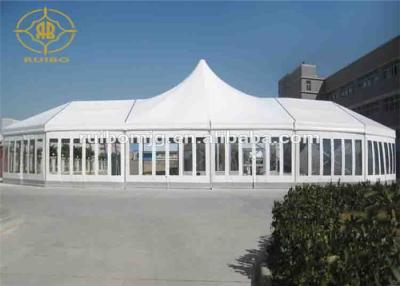 China Polygon Large Span Pagoda Party Tent Glass Walls Lightweight Pagoda Wedding Tent for sale