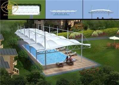 China Wavy Cantilever Tensile Membrane Canopy Tensile Fabric Roof Structures for sale
