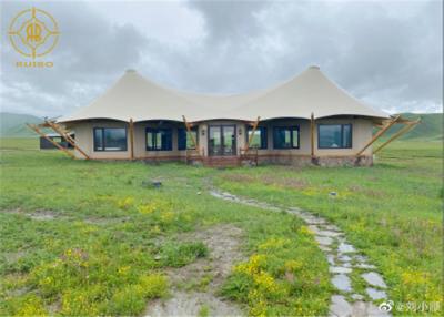 China Double Layers PVDF Glamping Tent With Calcium Silicate Board Walls for sale