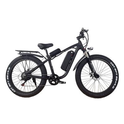 China Loading 200KG Fat Tire Electric Mountain Bike 48v Electric Bicycle Light Operation for sale