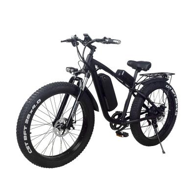 China Deluxe  Range 60-80km Big Tire Electric Bicycle 26 Inch Electric Mountain Bike for sale