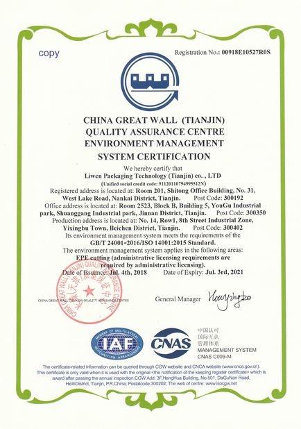 ISO14001 - LiWen Packaging Technology (Tian Jin) Company
