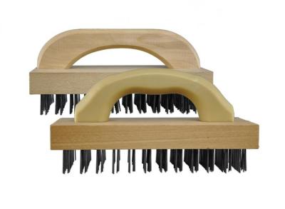 China Rectangular Shaped Butcher Block Brush with Flat Steel Wire for Heavy Duty Cleaning for sale