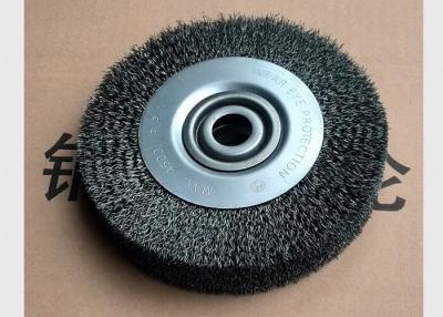 China Hardened Steel Crimped Wire Wheel Brush , Bench Round Wire Brush Wheel for sale