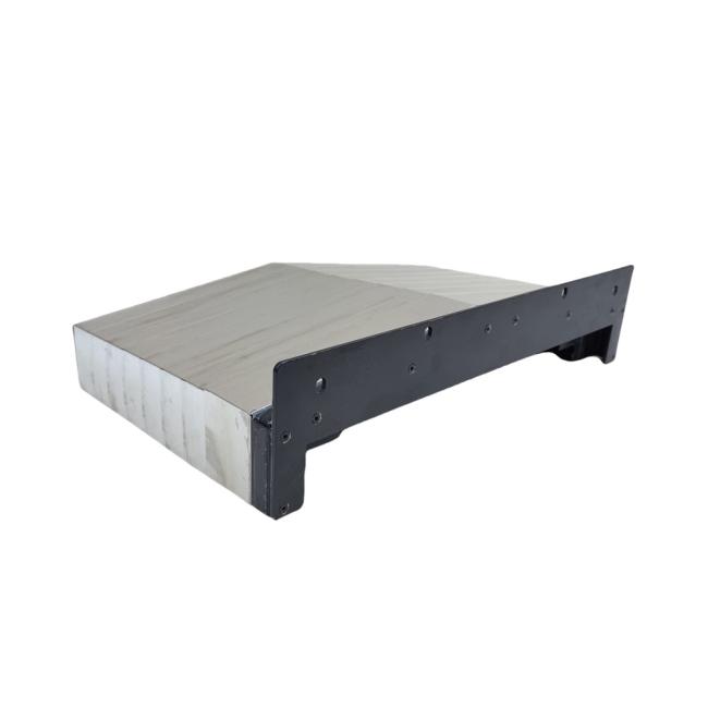 Industrial machine with installed protective bellow cover
