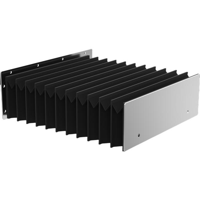 CNC machine stainless steel bellows cover - side view