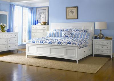 中国 女の子の純粋で白い木製のホテルの寝室の家具は英国様式を置きます 販売のため