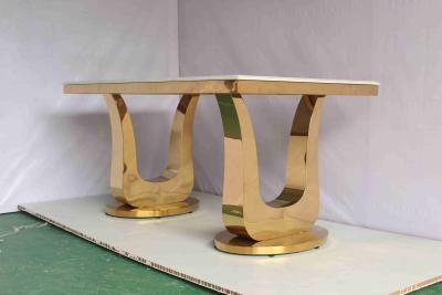 中国 201 Stainless Steel Wedding Chairs And Tables Modern Dining Room Furniture 販売のため