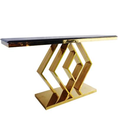 China Console table near the wall light luxury entryway table Hotel lobby end view table for sale