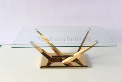 China Modern stainless steel metal coffee table luxury marble coffee tea table for sale