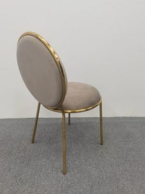 China Silla redonda de terciopelo marrón silla trasera silla redonda barata mesa de comedor y sillas en venta