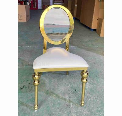 China Acrylic Back event chairs dining chairs SS gold rental furniture for sale