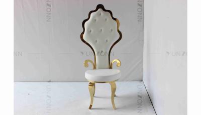China Cadeira nupcial branca do banquete do casamento da cadeira do mobiliário magnífico altamente para trás de aço inoxidável à venda