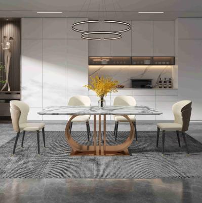 China SUS 12 Foot Light Luxury Modern Dining Tables Dining Room Furniture for sale
