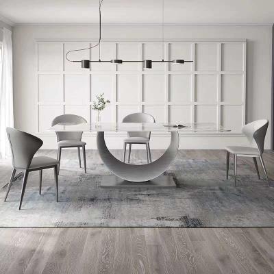 China A cadeira de mesa de jantar retangular moderna ajusta o grupo de jantar superior de mármore nórdico à venda