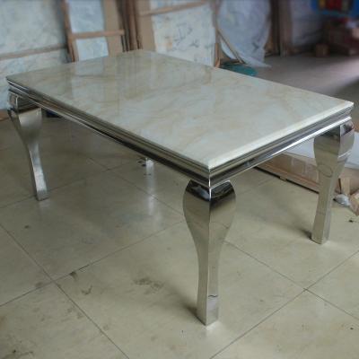 China European Silver Wedding Banquet Tables 150X90X75 Dining Room Table for sale