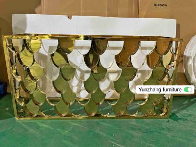 Китай Таблица консоли 150cmx40cmx80cm таблицы металлического стержня цвета золота 201SS продается