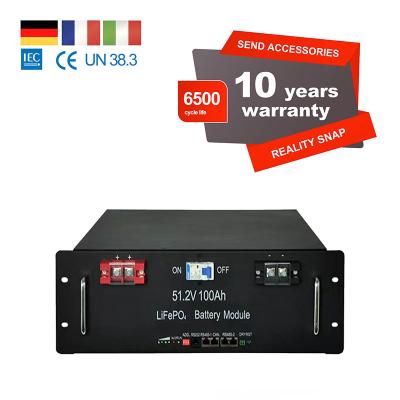 China Customized 48V Rackmount Lifepo4 Battery 100A Max Discharge Current for sale