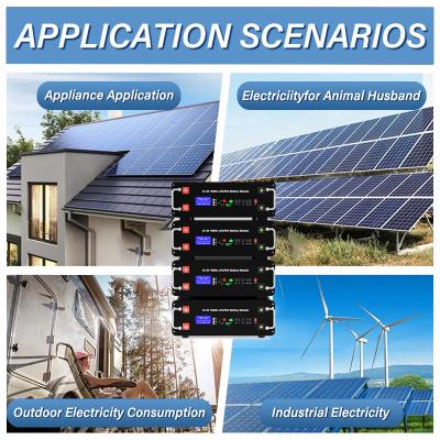 China MC4 Conector Rackmount LiFePO4 Bateria 100Ah Para Sistemas Solares Domésticos à venda