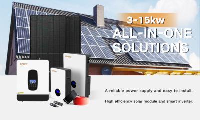 Chine Système électrique de panneau solaire à domicile de 400 watts personnalisé avec onduleur solaire de 5,5 kW à vendre