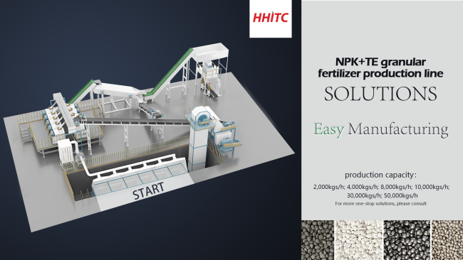 Technical diagram of NPK fertilizer production line components