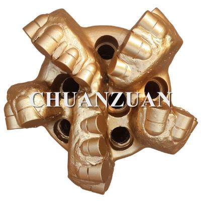 China Steel Body Polycrystalline Diamond Drill Bits 165MM 6 1/2 Inch With Middle Cutter for sale