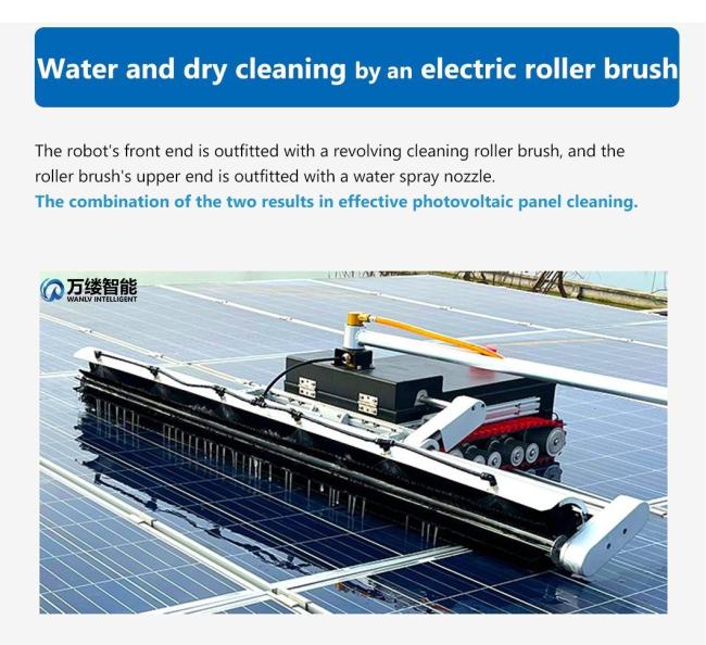 High Efficiency Water and Dry Cleaning Solar Panel Cleaning Brush Cleaner Robot Solar Panel Cleaning Machine Equipment