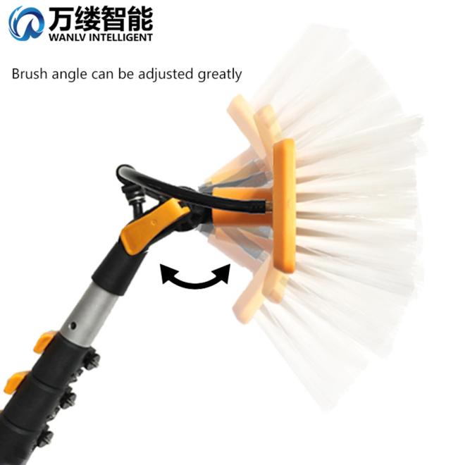 Water Fed Manual 35cm Rectangular Strip Brush with Two Sprinkler Water Path for Solar Panel Care