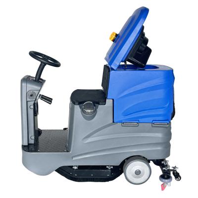 China Blue 550mm Width Cleaning Floor Scrubber Ride On Type New Energy Lead Acid Battery for sale