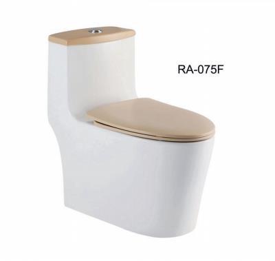 Chine Toilette d'une seule pièce de salle de bains d'articles de carte de travail de mur de bâti de toilette de flux de couleur sanitaire moderne de réservoir à vendre