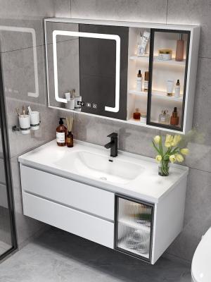 中国 Waterproof Shopping Centers Floor Bathroom Cabinet With Drawers 販売のため