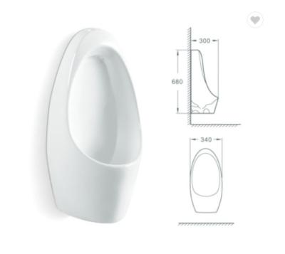 China Top Spud Mens Wall Urinal Bowl Ceramic Gravity Flushing 740X390X250mm for sale